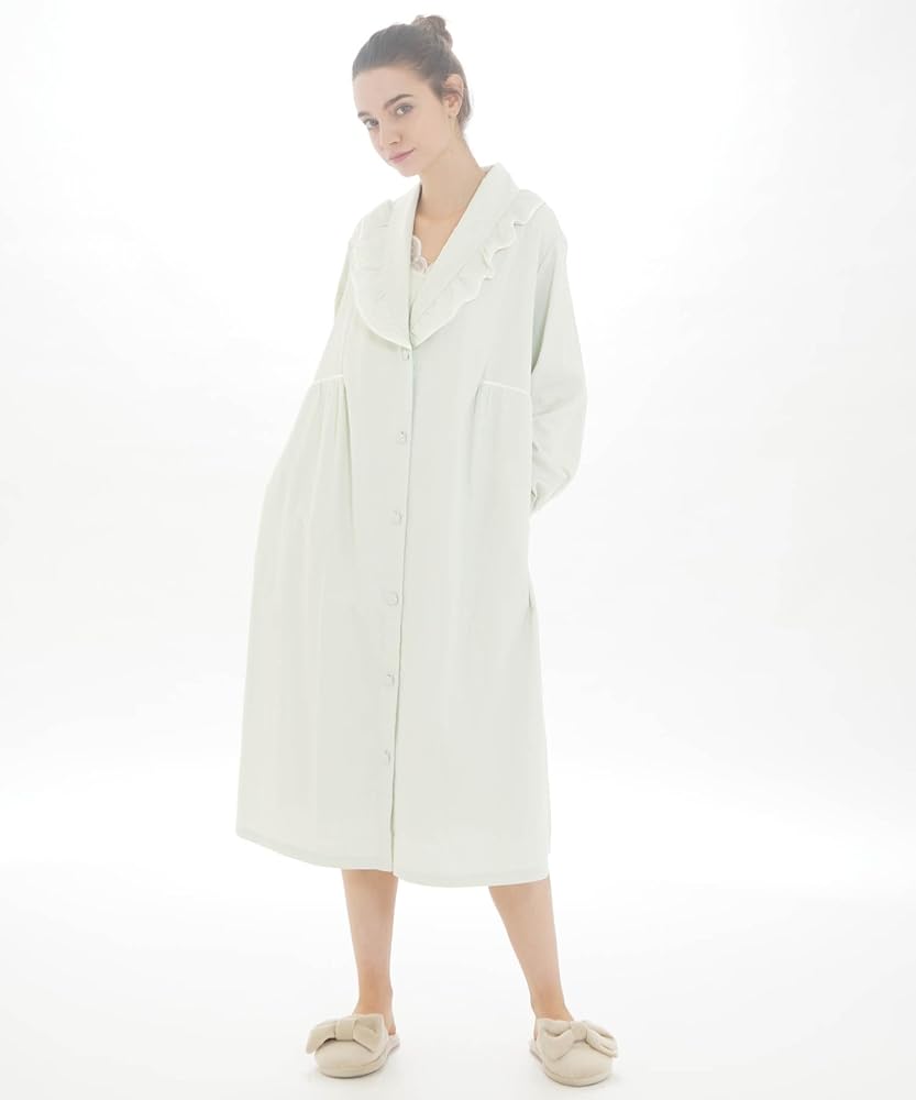 NARUE ナルエー コート ガウン フリース ルームウエア ロング M L NARUE ナルエー コート ガウン フリース ルームウエア ロング M L